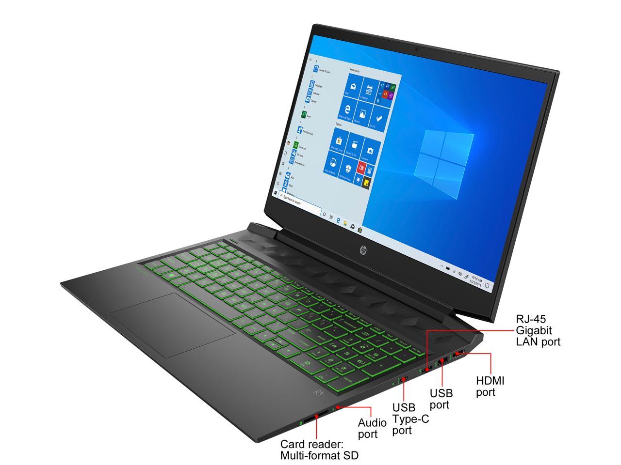HP Pavilion - 16.1" IPS - Intel Core i5-10300H - GeForce GTX 1650 Ti - 12 GB Memory - 256 GB PCIe SSD - Windows 10 Home - Gaming Laptop (16-a0025nr)