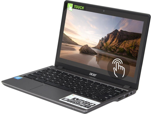 Acer C720P-2625 Chromebook Intel Celeron 2955U (1.40 GHz) 4 GB DDR3L Memory 16 GB SSD Intel HD Graphics 11.6" Touchscreen1366 x 768 Chrome OS 64-Bit