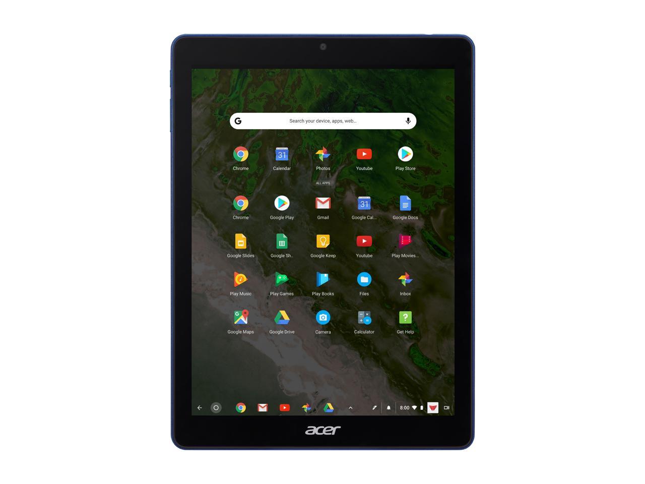Acer Chromebook Tab 10 D651N-K9WT Chromebook Dual-core ARM Cortex-A72 and Quad-core ARM Cortex-A53 4 GB LPDDR3 Memory 32 GB eMMC 9.7" Touchscreen Chrome OS Tablet with EMR Stylus Pen