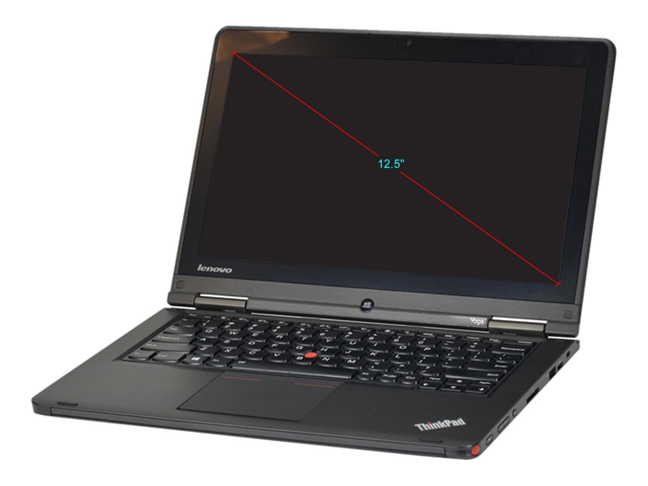 Lenovo Grade A Laptop Yoga Intel Core i5 4th Gen 4300U (1.90 GHz) 8 GB Memory 180 GB SSD Intel HD Graphics 4400 12.5" Windows 10 Pro 64-Bit