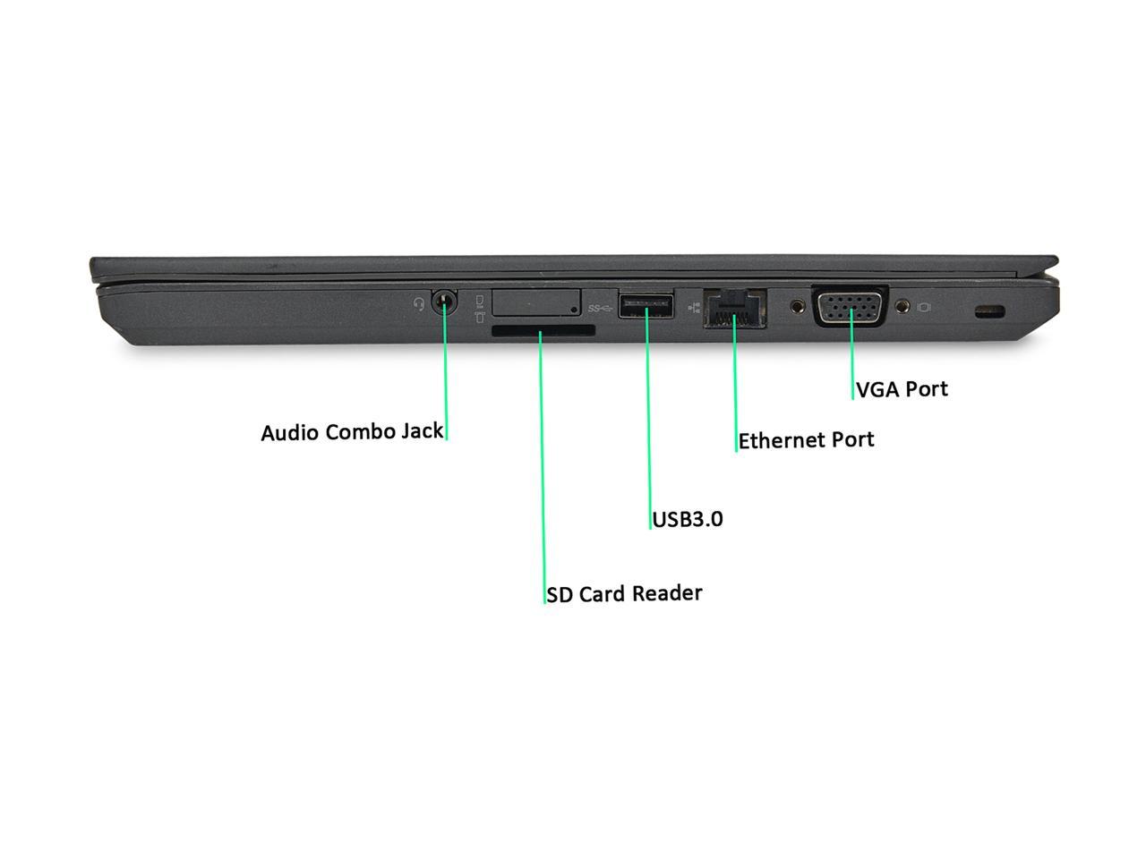 Lenovo Grade A Laptop T440 Intel Core i5 4th Gen 4300U (1.90 GHz) 8 GB Memory 240 GB SSD Intel HD Graphics 4400 14.0" Windows 10 Pro 64-Bit