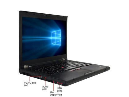 Refurbished Lenovo ThinkPad T430 14.0" Intel Core i5-3320M 2.6GHz 8GB DDR3 240GB SSD DVD Windows 10 Professional 64 Bits 1 Year Warranty
