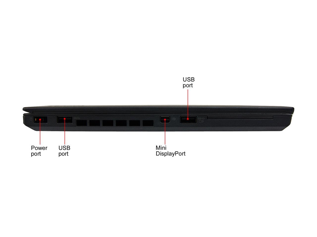Lenovo Grade B Laptop T460 Intel Core i5 6th Gen 6300U (2.40 GHz) 8 GB Memory 250 GB SSD Intel HD Graphics 520 14.0" Windows 10 Pro 64-bit