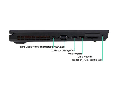 Lenovo Grade A Laptop W541 Intel Core i7 4th Gen 4810MQ (2.80 GHz) 16 GB Memory 512 GB SSD 15.6" Windows 10 Pro 64-bit