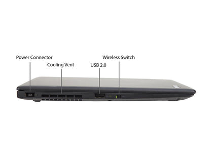 Lenovo Grade A Laptop X1 Carbon Intel Core i5 6th Gen 6300U (2.40 GHz) 8 GB Memory 256 GB SSD Intel HD Graphics 520 14.0" Windows 10 Pro 64-bit
