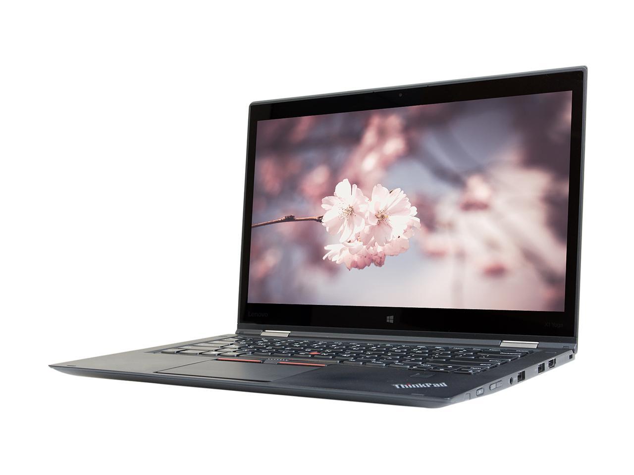 Lenovo X1 Yoga Intel Core i7 6th Gen 6500U (2.50 GHz) 8 GB Memory 256 GB SSD Intel HD Graphics 520 14" Touchscreen 1920 x 1080 Convertible Grade A 2-in-1 Laptop Windows 10 Pro 64-bit