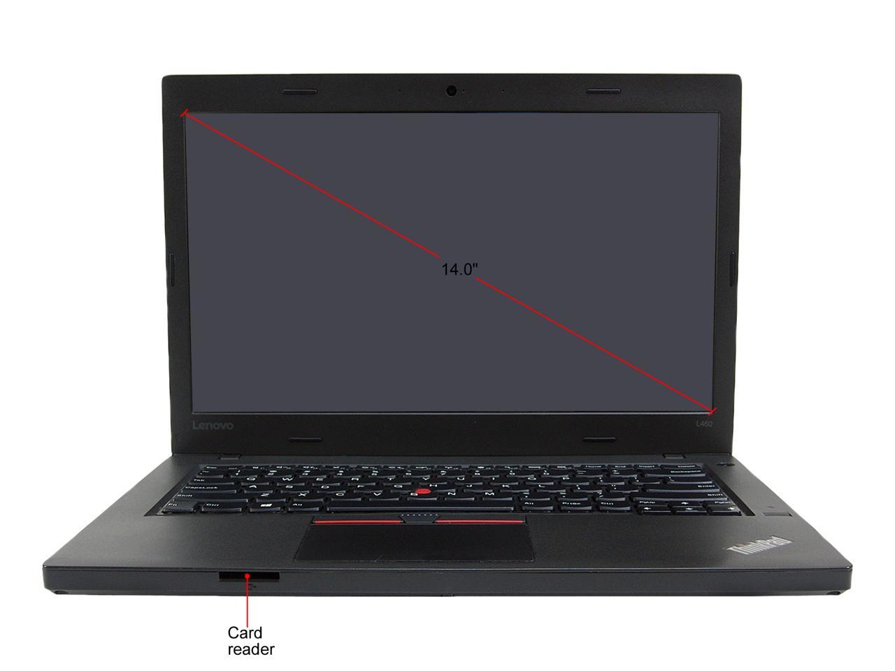 Lenovo Laptop L460 Intel Core i5 6300U (2.40 GHz) 8 GB Memory 256 GB SSD 14.0" Windows 10