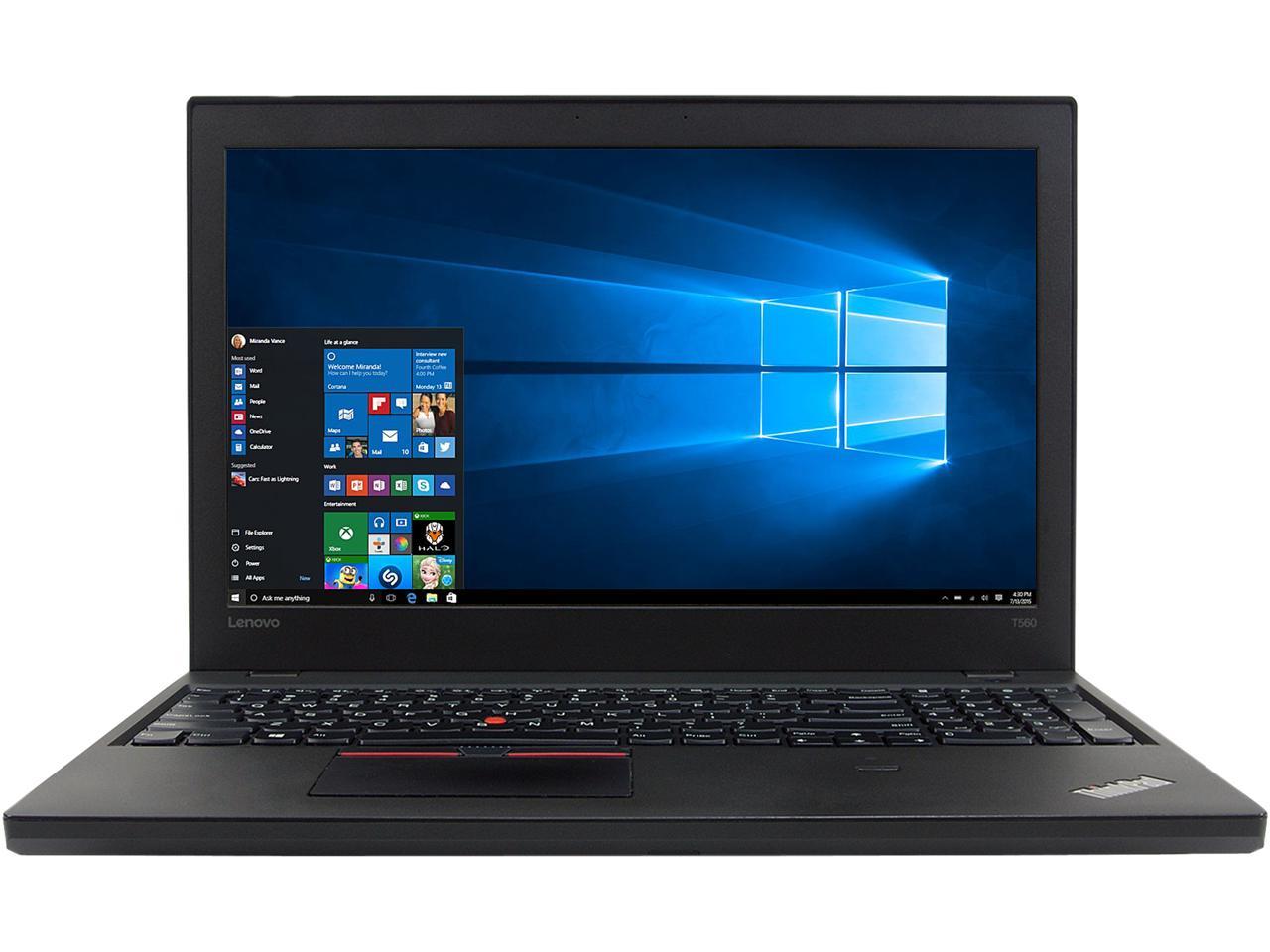 Lenovo Grade B Laptop T560 Intel Core i5 6300U (2.40 GHz) 8 GB Memory 240 GB SSD 15.6 Windows 10