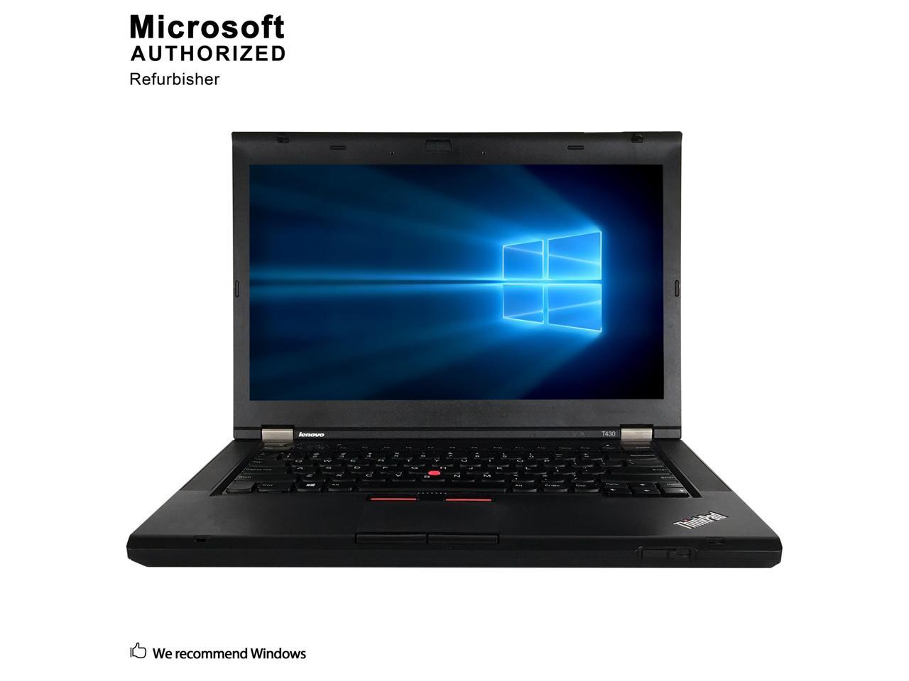 Lenovo Grade A Laptop ThinkPad T430 Intel Core i5 3rd Gen 3320M (2.60 GHz) 8 GB Memory 512 GB SSD Intel HD Graphics 4000 14.0" Windows 10 Home 64-bit