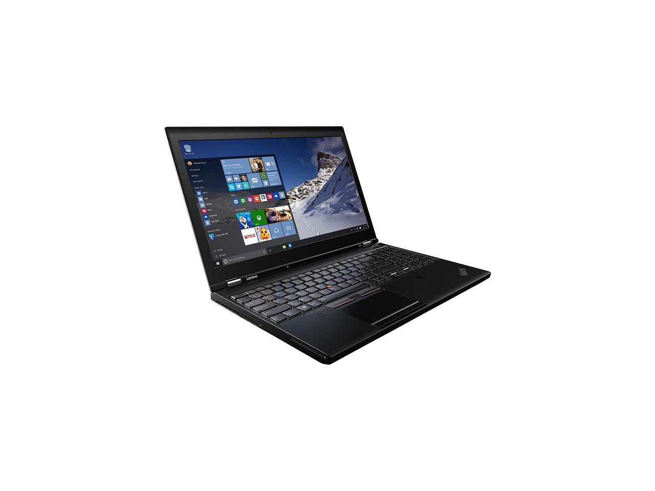 Lenovo Grade A Laptop P50 Intel Core i7 6th Gen 6820HQ (2.70 GHz) 32 GB Memory 1 TB SSD Intel HD Graphics 530 15.6" 4K/UHD Windows 10 Pro 64-bit