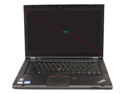 Lenovo Grade B Laptop T430 Intel Core i5 3rd Gen 3320M (2.60 GHz) 4 GB Memory 128 GB SSD 14.0" Windows 10 Home 64-bit