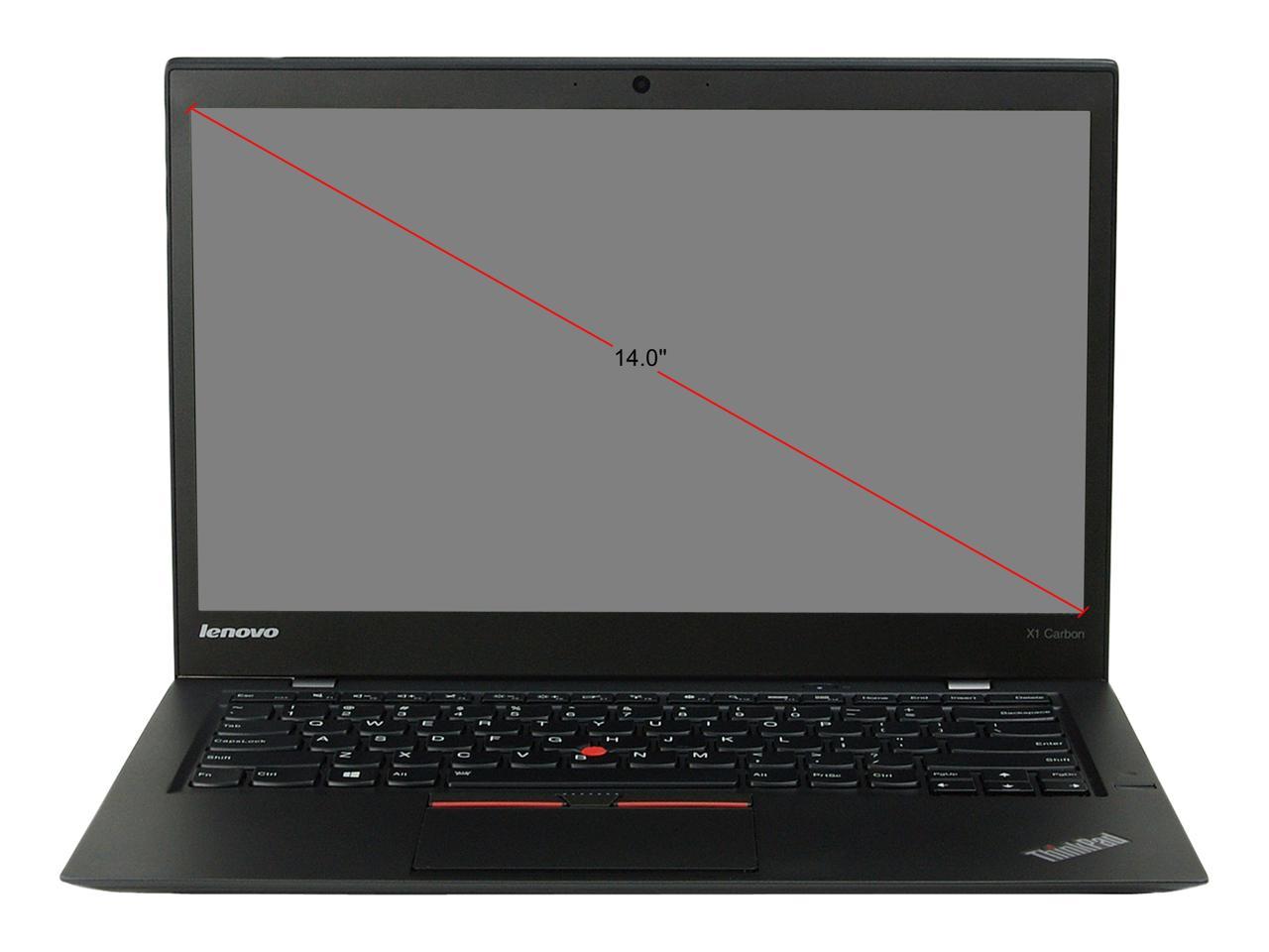 Lenovo Laptop X1 Carbon Intel Core i7 5600U (2.60 GHz) 8 GB Memory 240 SSD 14.0" Windows 10
