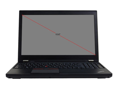 Lenovo Grade A Laptop P50 Intel Core i7 6th Gen 6700HQ (2.60 GHz) 16 GB Memory 480 GB SSD 15.6" Windows 10 Pro 64-bit