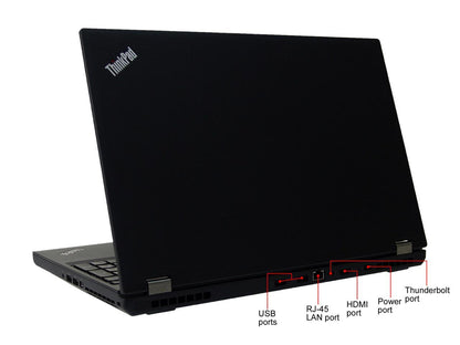 Lenovo Grade A Laptop P50 Intel Core i7 6th Gen 6700HQ (2.60 GHz) 16 GB Memory 480 GB SSD 15.6" Windows 10 Pro 64-bit