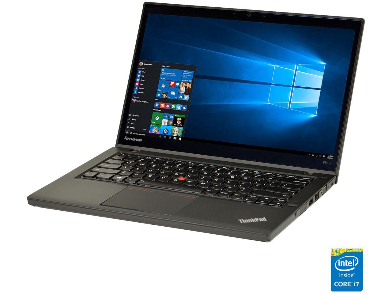 Lenovo Grade A Laptop T440S Intel Core i7 4th Gen 4600U (2.10 GHz) 8 GB Memory 500 GB SSD 14.0" Windows 10 Pro 64-Bit