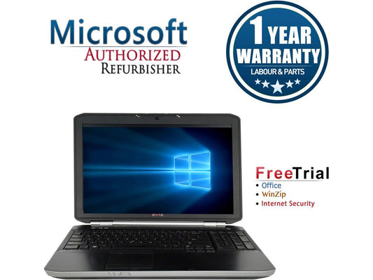 Refurbished Dell Latitude E5520 15.6" Intel Core i5-2410M 2.3GHz 4GB DDR3 250GB DVD Windows 10 Professional 64 Bits 1 Year Warranty
