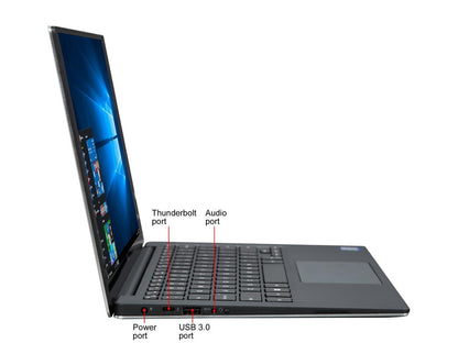 DELL Laptop XPS 13 (9360) XPS9360-1718SLV Intel Core i5 7th Gen 7200U (2.50 GHz) 8 GB Memory 128 GB SSD Intel HD Graphics 620 13.3" Touchscreen Windows 10 Home 64-Bit
