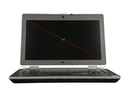 DELL B Grade Laptop E6430 Intel Core i5 3rd Gen 3210M (2.50 GHz) 4 GB Memory 250 GB HDD 14.0" Windows 10 Home 64-Bit