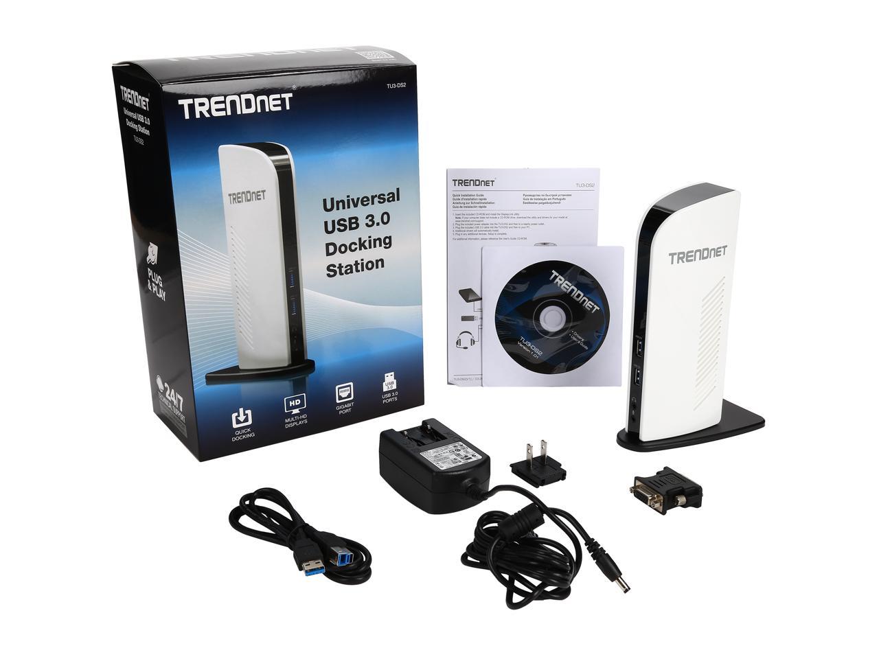 TRENDnet Black TU3-DS2 Notebook Docking Station