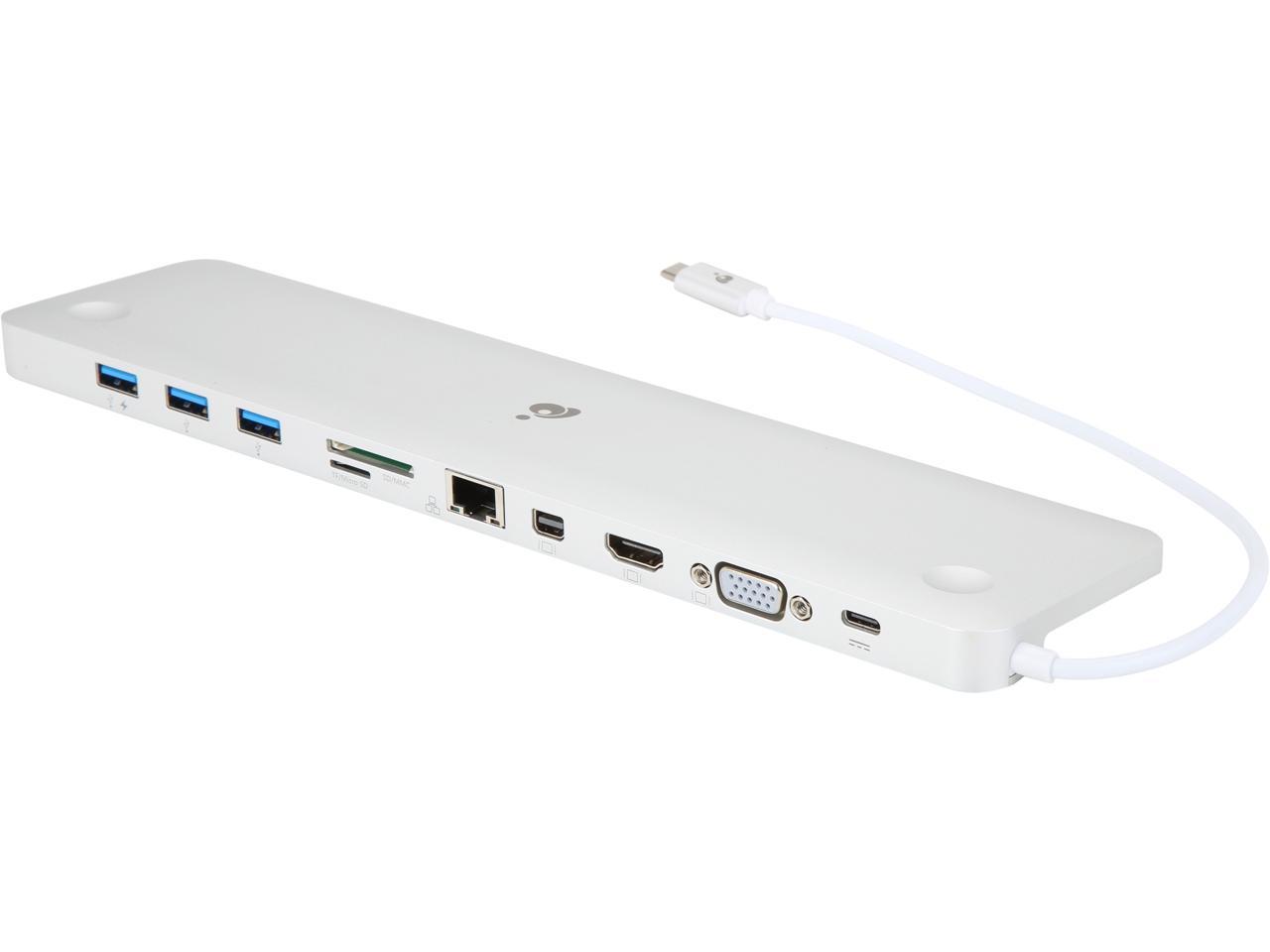 IOGEAR Silver GUD3C32 USB-C Docking Station with 60W Power Delivery