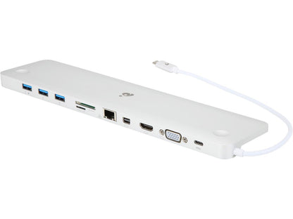 IOGEAR Silver GUD3C32 USB-C Docking Station with 60W Power Delivery