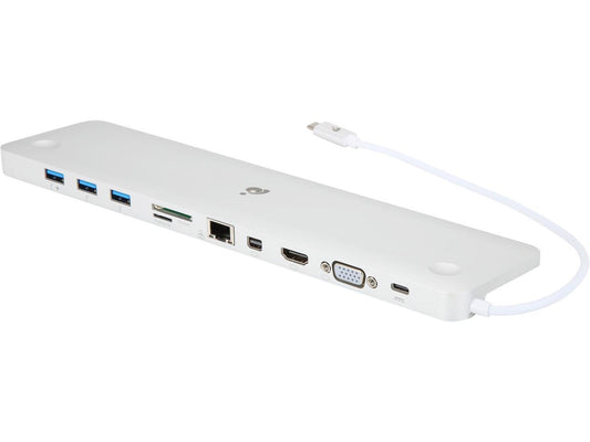 IOGEAR Silver GUD3C32 USB-C Docking Station with 60W Power Delivery
