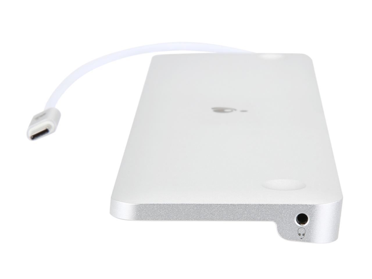 IOGEAR Silver GUD3C32 USB-C Docking Station with 60W Power Delivery