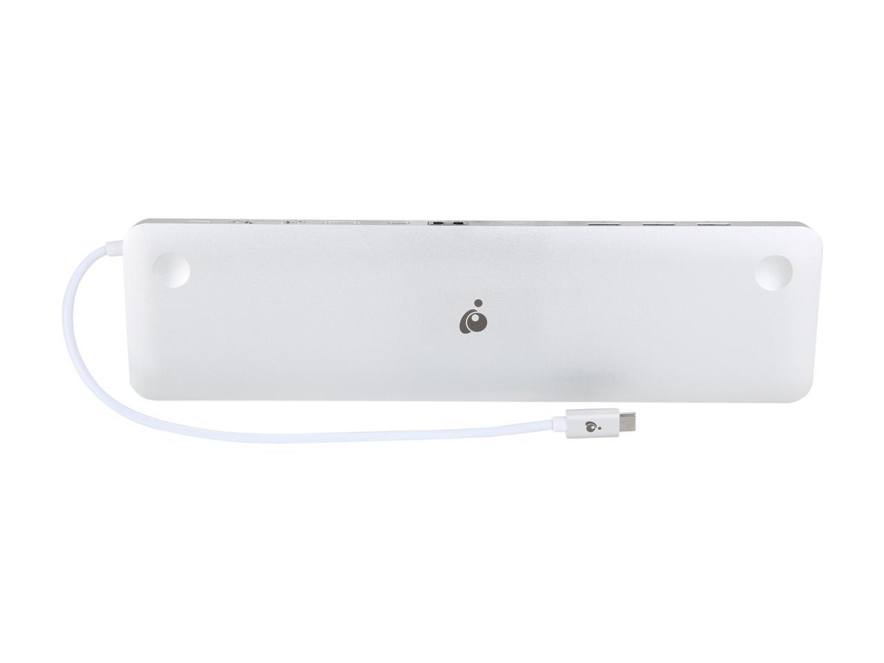 IOGEAR Silver GUD3C32 USB-C Docking Station with 60W Power Delivery