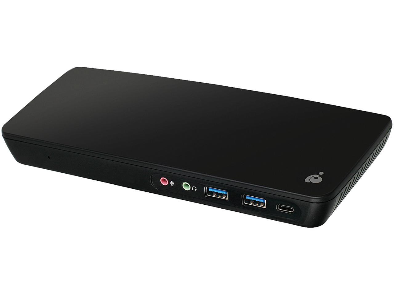 IOGEAR Black GUD3C11 USB-C Triple Video Docking Station with 60W Power Delivery (TAA Compliant)