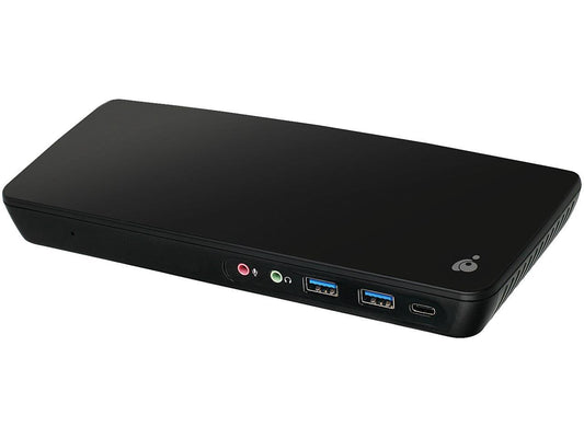 IOGEAR Black GUD3C11 USB-C Triple Video Docking Station with 60W Power Delivery (TAA Compliant)