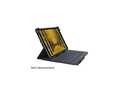 Logitech Black Universal Folio with Integrated Keyboard for 9-10 inch Tablets-BLACK-US-BT-CAN-AMR/AP Model 920-008334