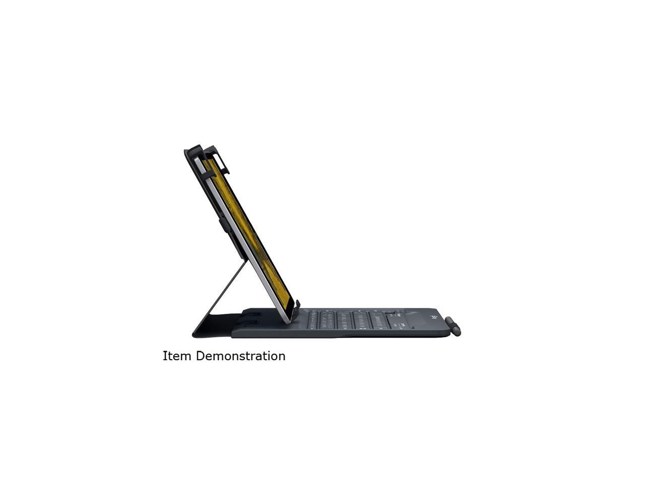 Logitech Black Universal Folio with Integrated Keyboard for 9-10 inch Tablets-BLACK-US-BT-CAN-AMR/AP Model 920-008334