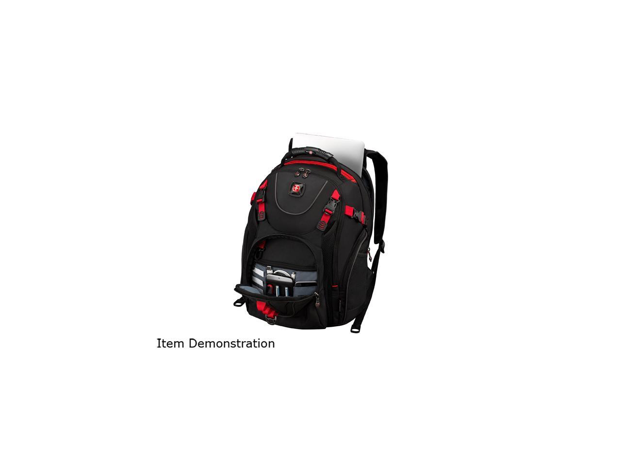 Wenger Swiss Gear MAXXUM Carrying Case (Backpack) for 16" Charger, Tablet, Business Card, Notebook, Cable - Black, Red