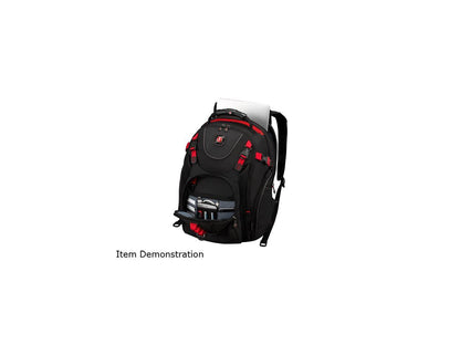 Wenger Swiss Gear MAXXUM Carrying Case (Backpack) for 16" Charger, Tablet, Business Card, Notebook, Cable - Black, Red
