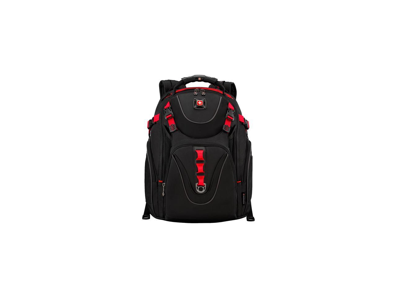Wenger Swiss Gear MAXXUM Carrying Case (Backpack) for 16" Charger, Tablet, Business Card, Notebook, Cable - Black, Red