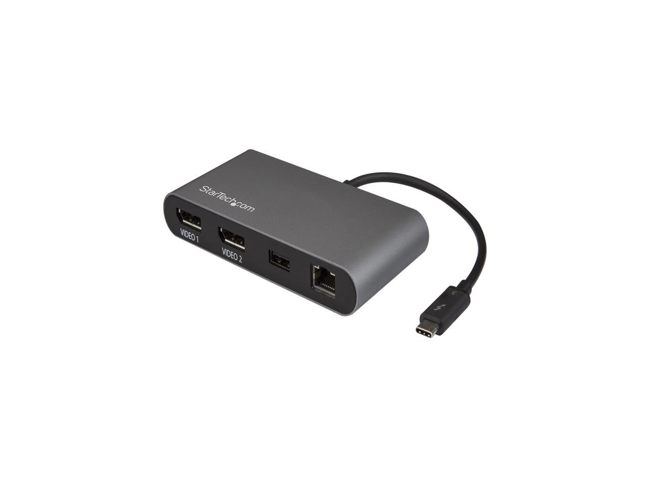 StarTech.com TB3DKM2DP Mini Dual 4K Monitor Thunderbolt 3 Dock with DisplayPort - Mac & Windows (TB3DKM2DisplayPort)