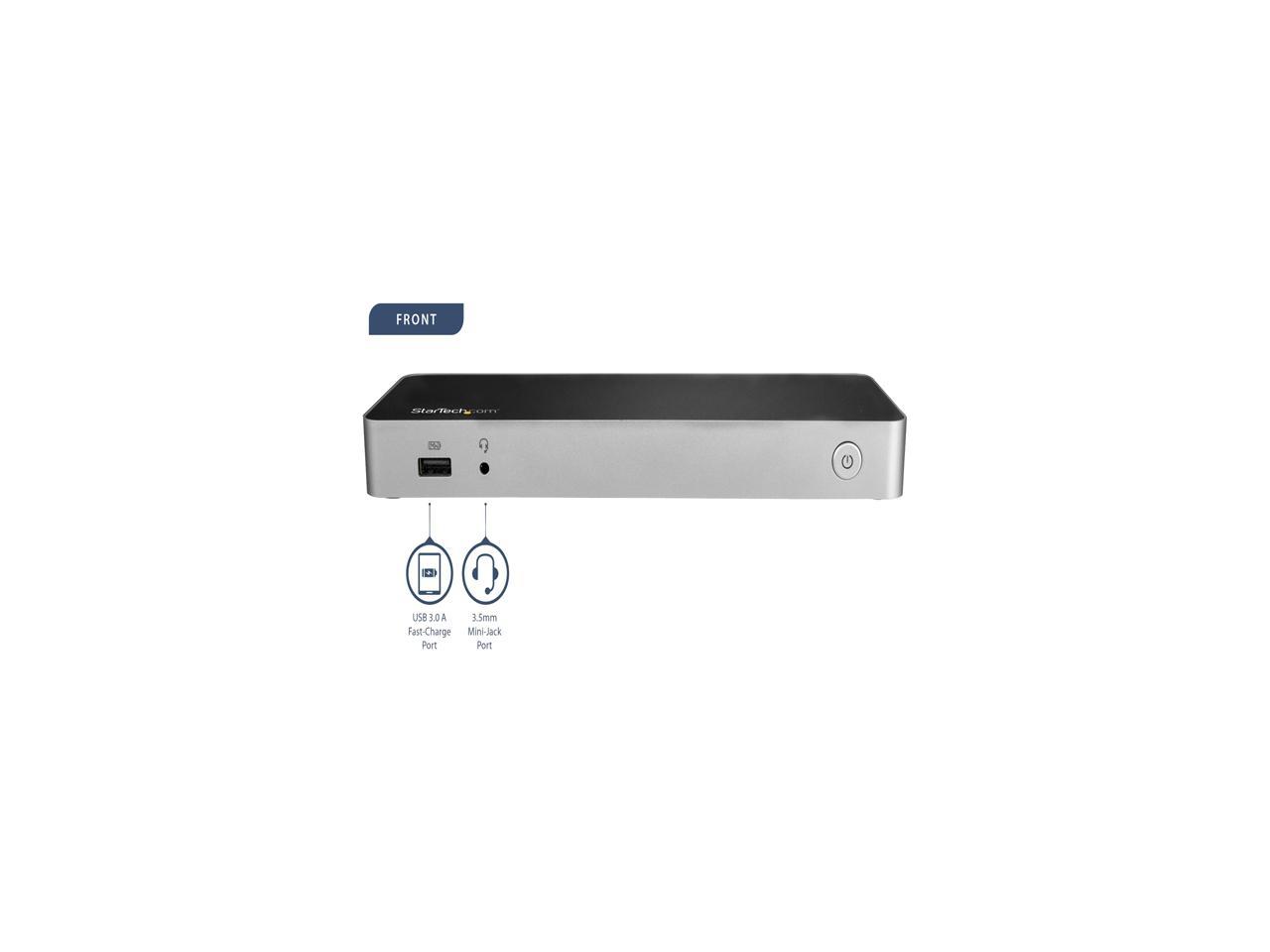 StarTech.com DK30CHDDPPD Dual Monitor USB C Dock / 60W Power Delivery / 4K DP / HDMI / Mac & Windows / Laptop Docking Station / USB C Docking Station
