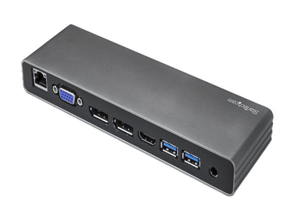 StarTech.com TB3DK2DHV Dual 4K Monitor Thunderbolt 3 Dock with DisplayPort, HDMI & VGA - 85W Power Delivery + Charging - Mac & Windows (TB3DK2DHV)