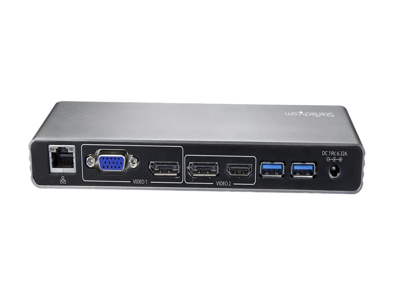 StarTech.com TB3DK2DHV Dual 4K Monitor Thunderbolt 3 Dock with DisplayPort, HDMI & VGA - 85W Power Delivery + Charging - Mac & Windows (TB3DK2DHV)