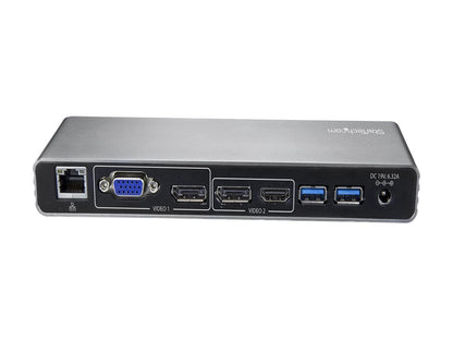 StarTech.com TB3DK2DHV Dual 4K Monitor Thunderbolt 3 Dock with DisplayPort, HDMI & VGA - 85W Power Delivery + Charging - Mac & Windows (TB3DK2DHV)