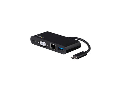 StarTech.com DKT30CVAGPD USB C Multiport Adapter - VGA / USB 3.0 / GbE - Power Delivery Charging (60W) - Mac / Windows / Chrome OS - USB C Adapter