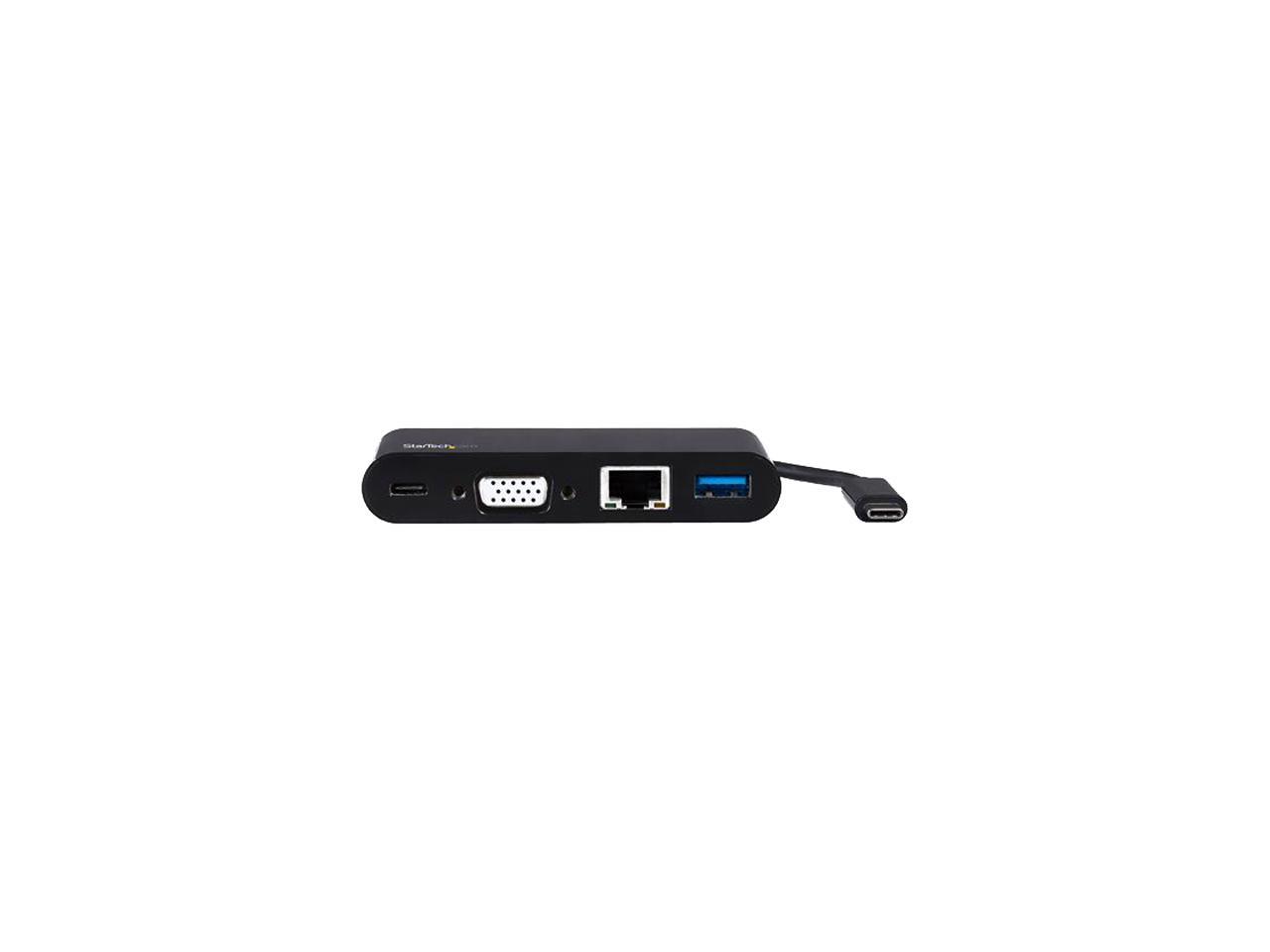 StarTech.com DKT30CVAGPD USB C Multiport Adapter - VGA / USB 3.0 / GbE - Power Delivery Charging (60W) - Mac / Windows / Chrome OS - USB C Adapter