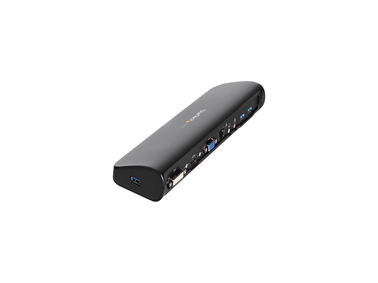 StarTech.com USB3SDOCKHDV USB 3.0 Docking Station, Compatible with Windows / macOS, Supports Dual Displays, HDMI / DVI / VGA (USB3SDOCKHDV) by StarTech.com.com