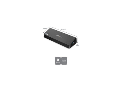 StarTech.com USB3DOCKHDPC USB 3.0 Docking Station, Windows / macOS Compatible, Supports Dual Displays, HDMI / DisplayPort or 4K Ultra HD on a Single Monitor (USB3DOCKHDPC) by StarTech.com.com