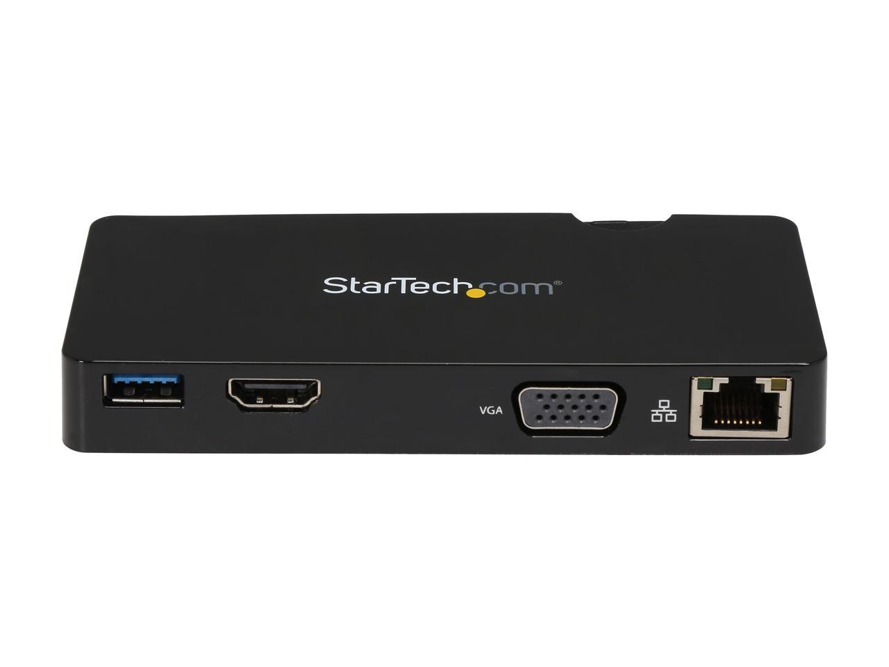 StarTech.com USB3SMDOCKHV Travel Docking Station for Laptops - HDMI or VGA - USB 3.0 - Portable Universal Laptop Mini Dock