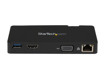 StarTech.com USB3SMDOCKHV Travel Docking Station for Laptops - HDMI or VGA - USB 3.0 - Portable Universal Laptop Mini Dock