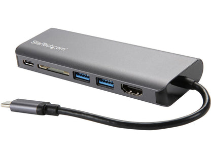 StarTech.com DKT30CSDHPD Single 4K Monitor USB C Mulitport Adapter with HDMI - SD Card Reader - Mac & Windows (DKT30CSDHPD)