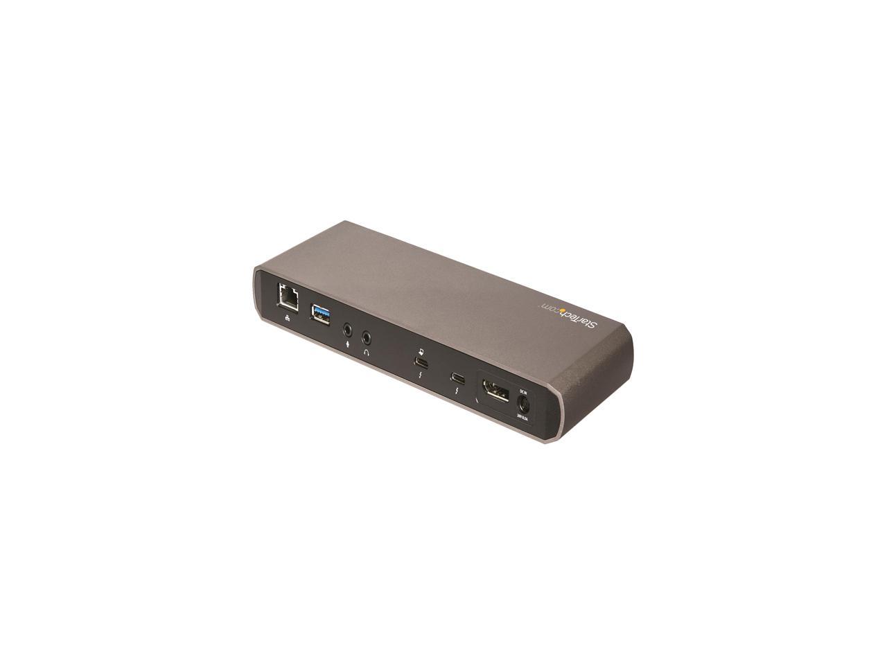 StarTech.com TB3DK2DPPD Dual 4K Monitor Thunderbolt 3 Dock with DisplayPort - 85 W Power Delivery + Charging - Mac & Windows (TB3DK2DisplayPortPD)