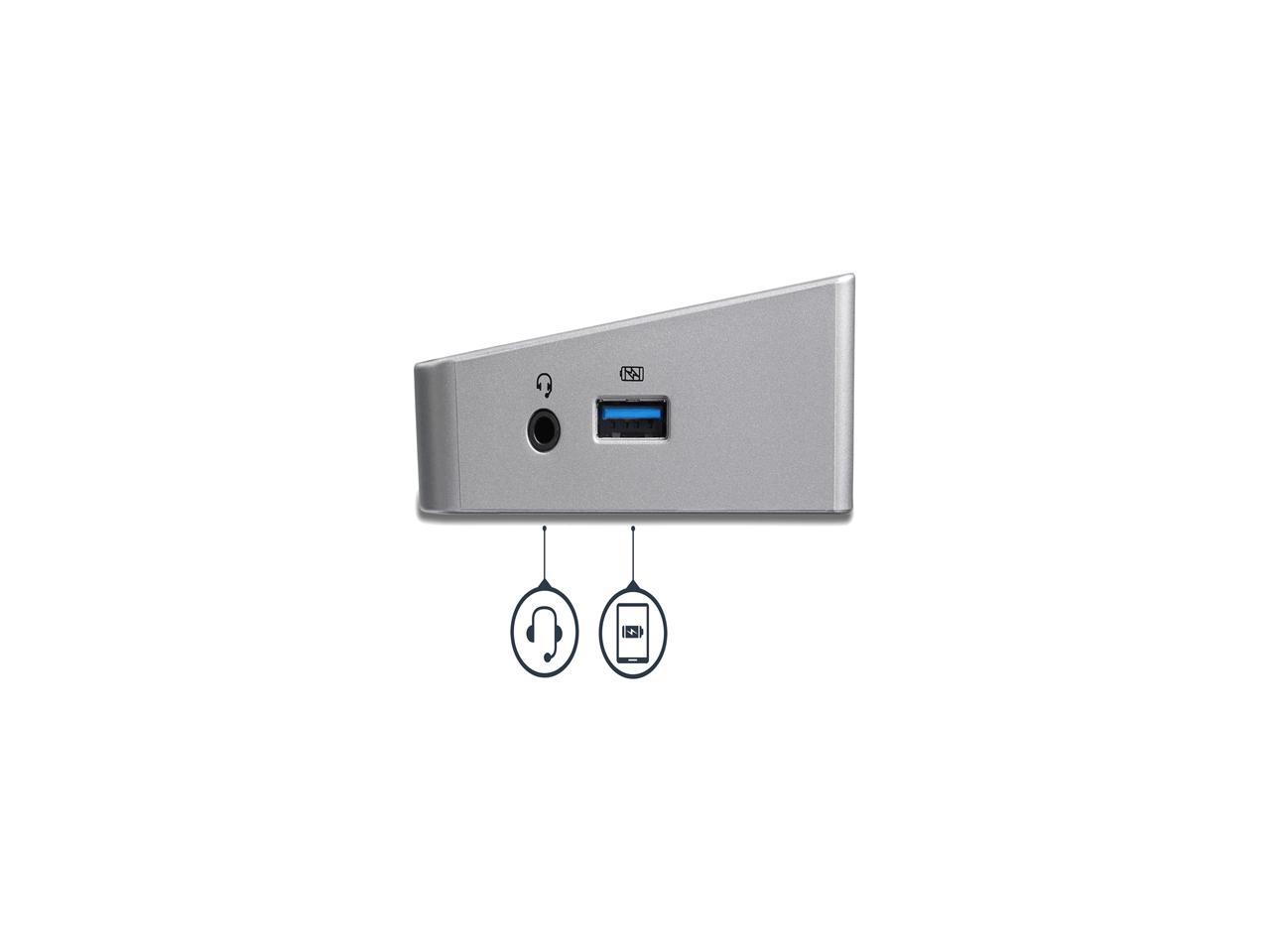 StarTech.com DK30CH2DPPD 4K USB C Dock - 60W Power Delivery - Triple Monitor USB C to HDMI DisplayPort Docking Station (DK30CH2DPPD)