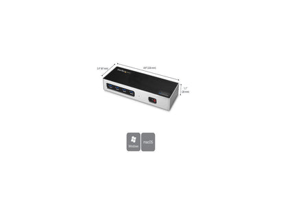 StarTech.com DK30A2DH Dual 4K Docking Station with DisplayPort and HDMI - Mac & Windows
